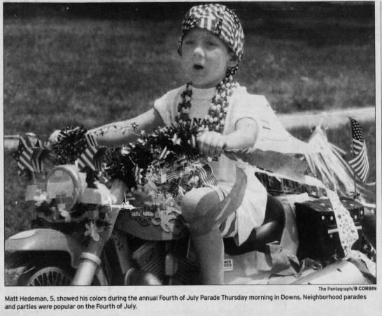 Matt Hedeman showed his colors during Fourth of July Parade